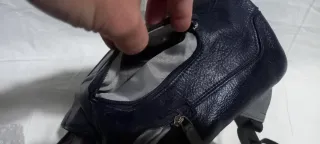 Zaino Piquadro Pelle Blu/Grigio