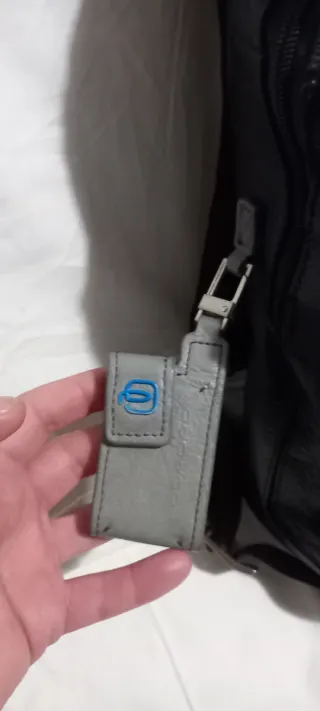 Zaino Piquadro Pelle Blu/Grigio