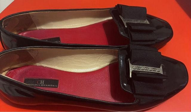 Bailarinas Carolina Herrera Negras Charol