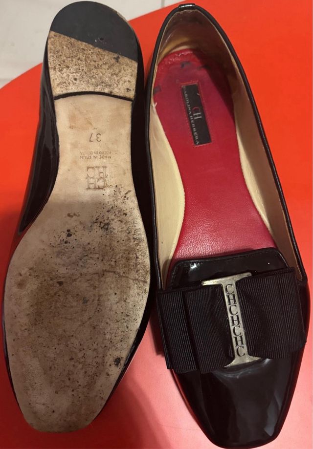 Bailarinas Carolina Herrera Negras Charol