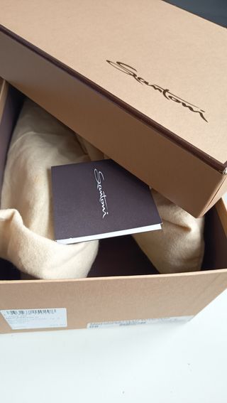 Mocassini Santoni Pelle Grigio Taglia 42