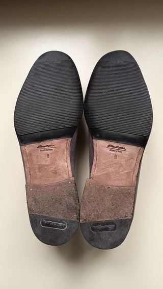 Mocassini Santoni Pelle Grigio Taglia 42