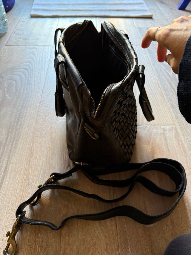 Bolso Biba Kansas Negro Trenzado