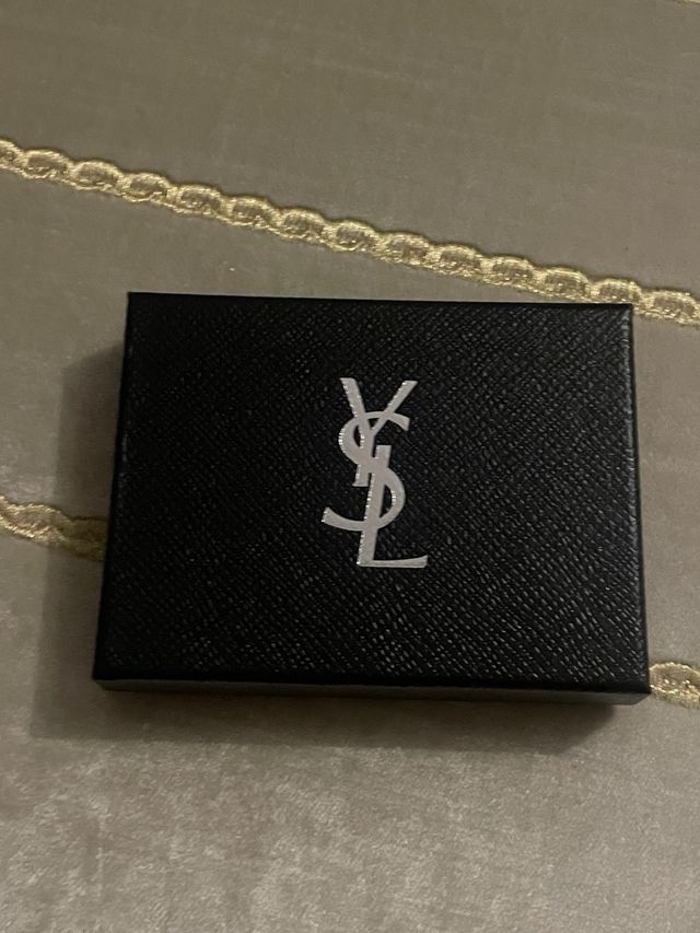 Tarjetero YSL Negro y Dorado