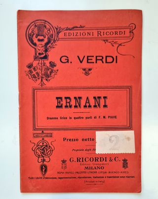 Ernani - G. Verdi. Libretto d'opera