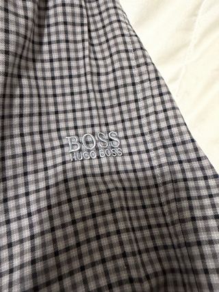 Camisa Hugo Boss cuadros gris y negro