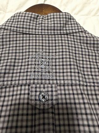 Camisa Hugo Boss cuadros gris y negro