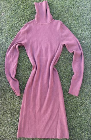 Vestido Punto Cuello Alto Lefties Talla M