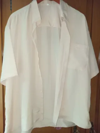 Camisa rosa de manga corta para hombre