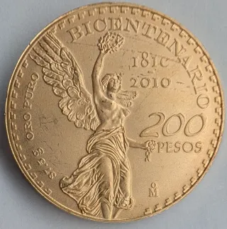 Moneda 200 Pesos Bicentenario Oro Puro 37.5g
