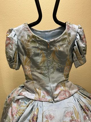 Traje de fallera de niña azul celeste