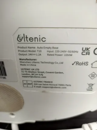 Base de carga y vaciado aspirador Ultenic T10