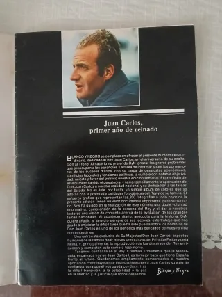 BLANCO Y NEGRO.JUAN CARLOS, PRIMER AÑO DE REINADO