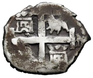 Moneda PLATA 1/2 Real 1738 LIMA . FELIPE V