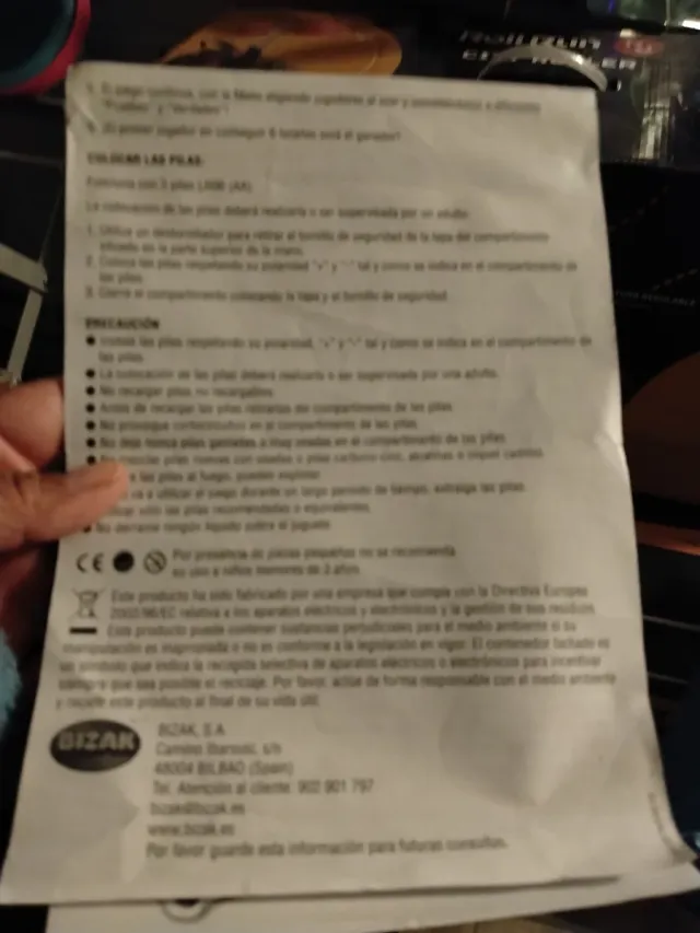 Juego Prueba o Verdad Bizak