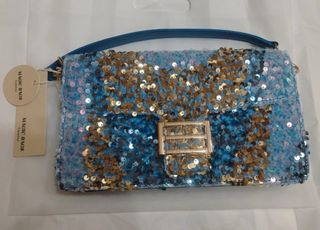 Borsa Magic Bags strassata blu e oro
