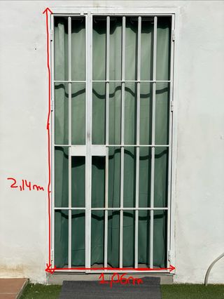Rejas de seguridad, 2 ventanas y 1 puerta