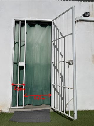 Rejas de seguridad, 2 ventanas y 1 puerta