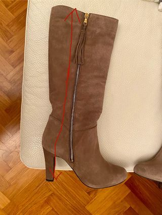 Stivali scamosciati marroni n. 39