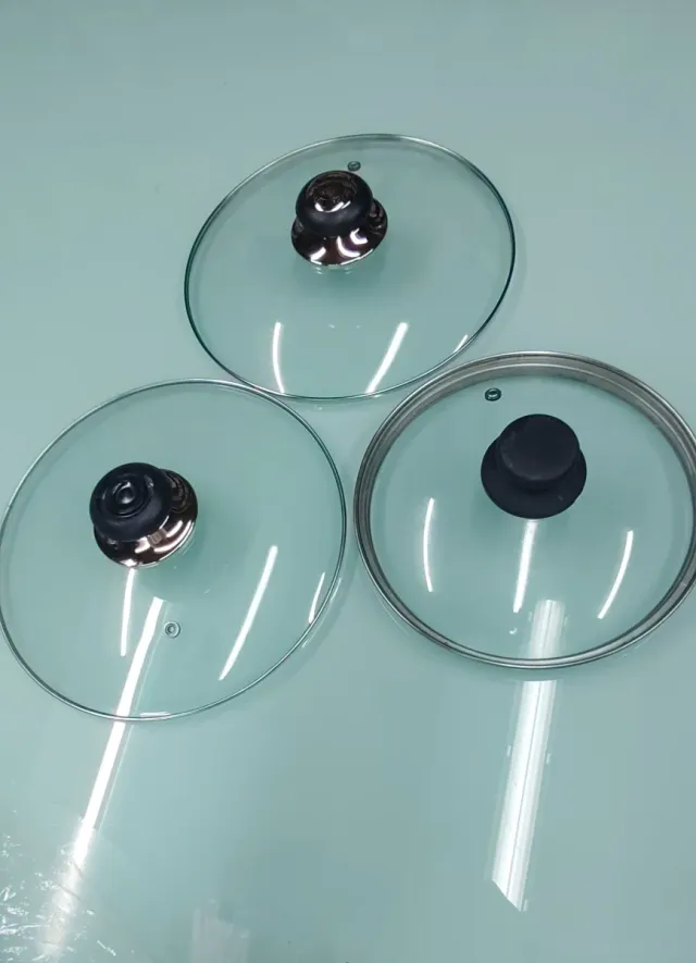 Juego 3 Tapas Olla/Sartén Cristal y Metal