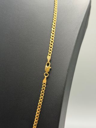 Ref57 Cadena barbada de oro de 18k