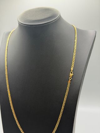 Ref57 Cadena barbada de oro de 18k