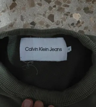 Felpa Calvin Klein Jeans verde taglia XS