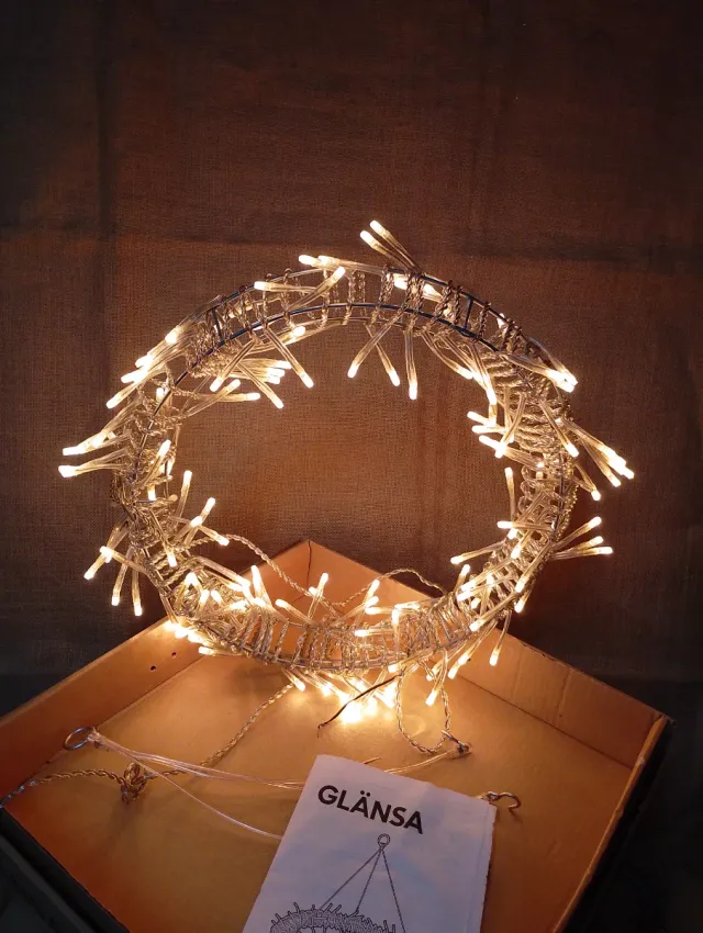 Lote 6 Coroa de luzes LED decorativa