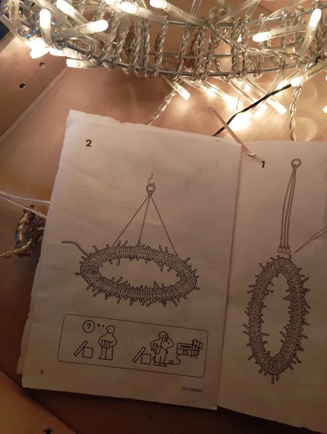 Lote 6 Coroa de luzes LED decorativa