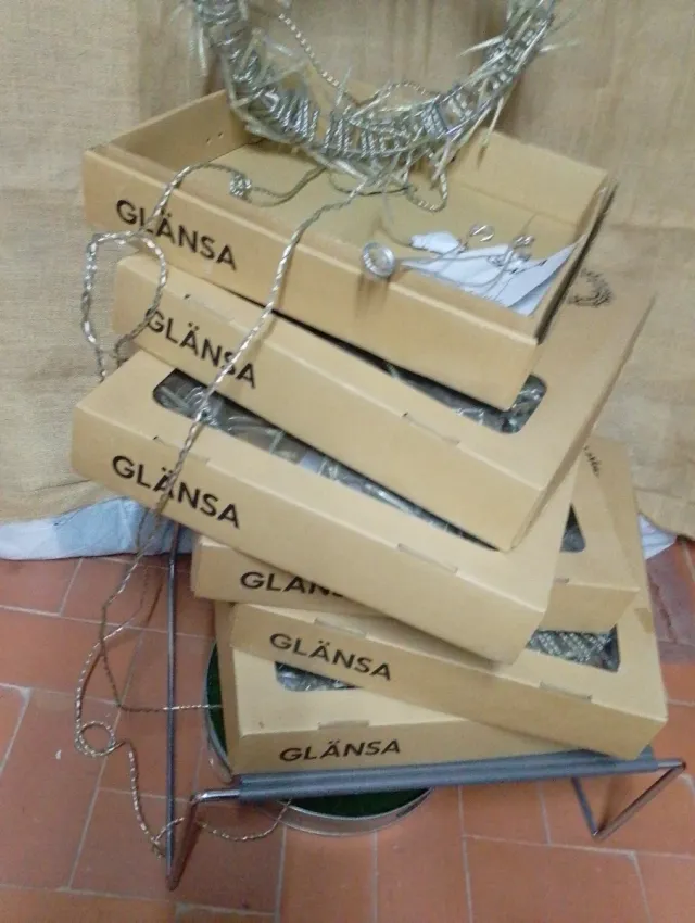 Lote 6 Coroa de luzes LED decorativa