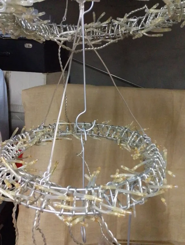 Lote 6 Coroa de luzes LED decorativa