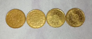 4 Monedas de Colección Doradas. Portugal.
