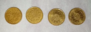 4 Monedas de Colección Doradas. Portugal.