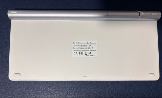 Teclado Zienstar Plata/Blanco Portátil