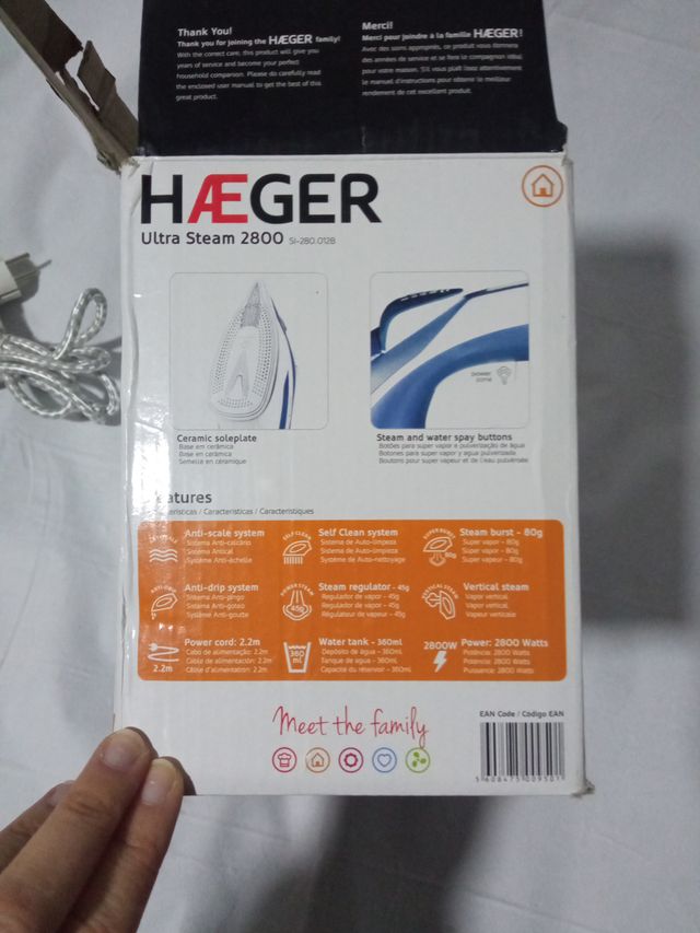 Plancha HAEGER Ultra Steam 2800W