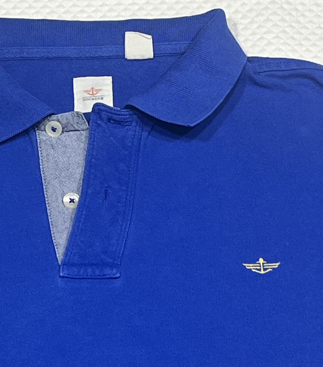 Camiseta Polo Dockers Azulón Talla M