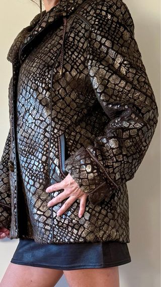 Chaqueta Artein Madrid Marrón y Dorado