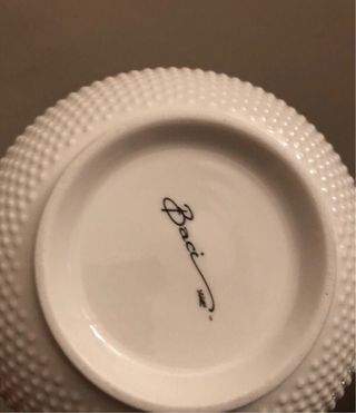 Ciotola Baci in porcellana bianca e oro