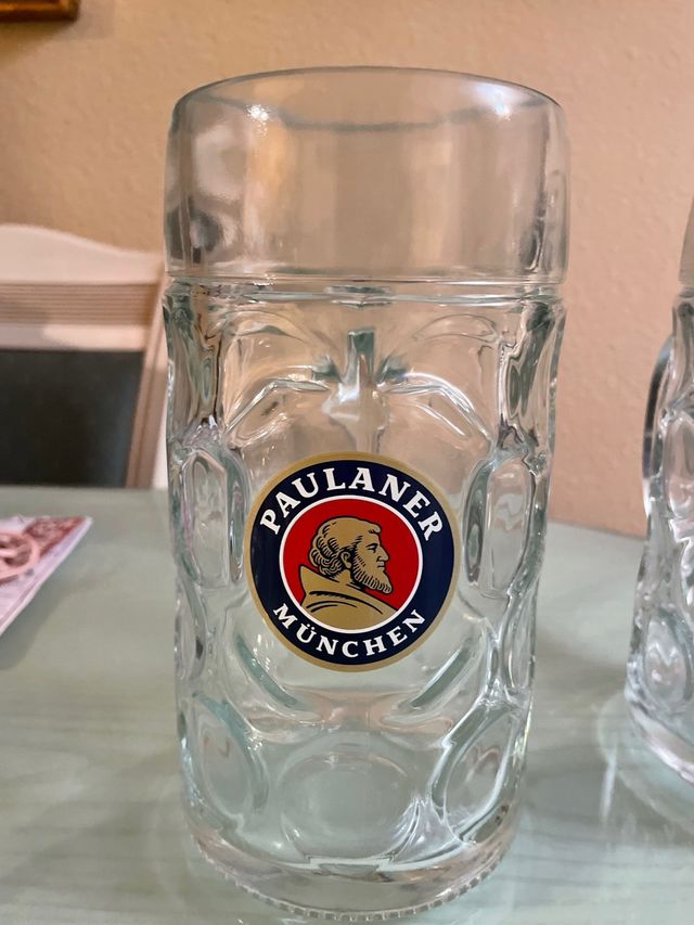 2 Jarras Paulaner München de cristal