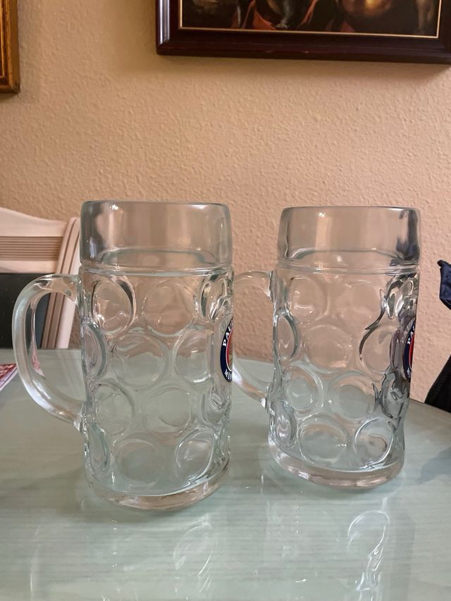2 Jarras Paulaner München de cristal