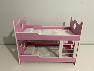 Cuna litera de juguete rosa