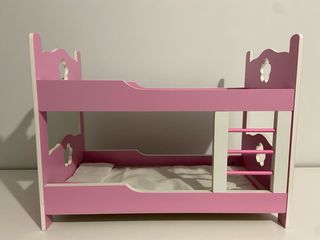 Cuna litera de juguete rosa