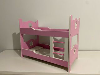 Cuna litera de juguete rosa