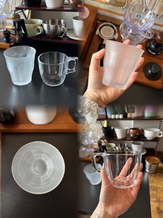 Lote 2 bicchieri Duralex caffè/tè in cristallo