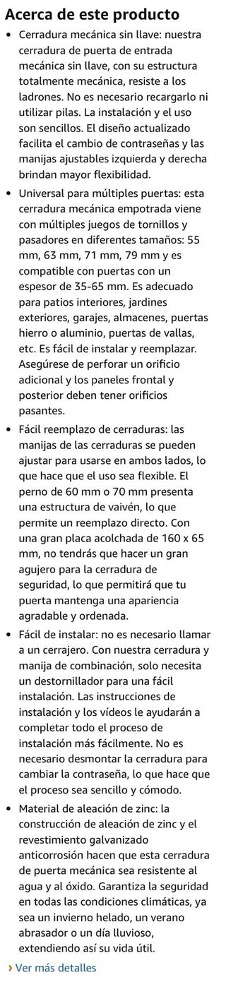 Cerradura Vevor Mecánica Nueva