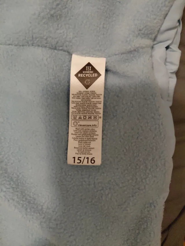 Plumas unisex talla 15-16 azul