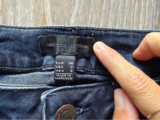 Pantalón pitillo push up Mango azul oscuro