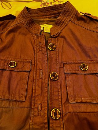 chaqueta abotonada de entretiempo para mujer