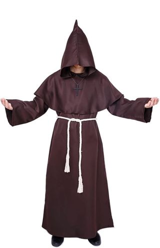 Disfraz Monje Sacerdote Marrón Talla Única