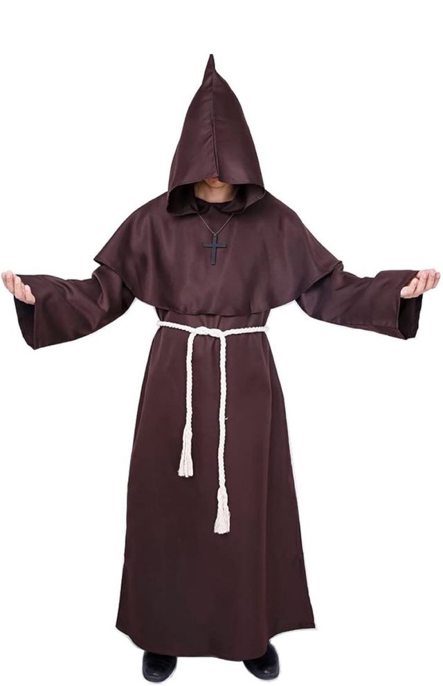 Disfraz Monje Sacerdote Marrón Talla Única